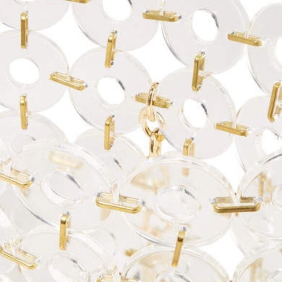 NEW Cult Gaia Jasmin Acrylic Shoulder Bag - Clear/Gold Tone - Picture 5 of 14